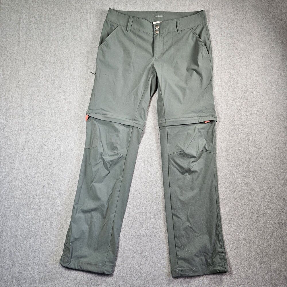 Columbia PFG Pants Womens 10 Green Omni-Shade Convertible Fishing Nylon Shorts